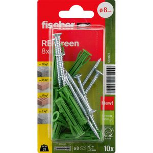 Produktbild für Schrauben-Dübel-Set Fischer 567873, RB Green S 8 x 40