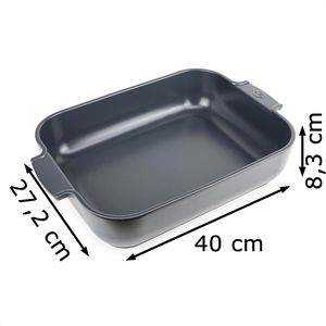 Produktbild für Auflaufform Peugeot Appolia 60022, schiefergrau, aus Keramik