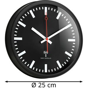 Produktbild für Wanduhr TFA 60.3513, Kunststoff, analog, Funkuhr