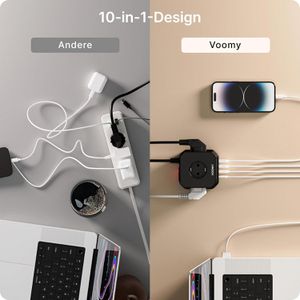 Produktbild für Steckdosenwürfel Voomy Power Cube S65, mit Schalter, weiß