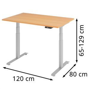 Produktbild für Schreibtisch Böttcher-AG Base Lite, buche / silber