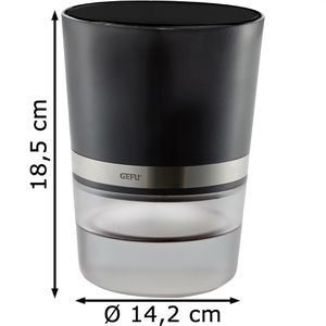 Produktbild für Übertopf Gefu Kräutertopf Botanico, schwarz, Ø 14 x 19 cm