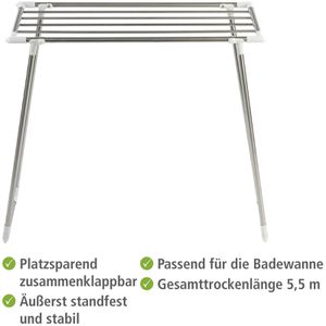 Produktbild für Wäscheständer Wenko Profi Single Edelstahl, silber
