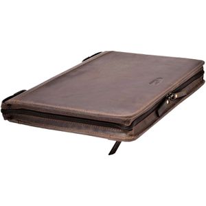 Produktbild für Schreibmappe Menzo MB55, Echt Leder, marone, A4