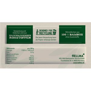 Produktbild für Zuckersticks Hellma mit Rührstäbchen,weißer Zucker