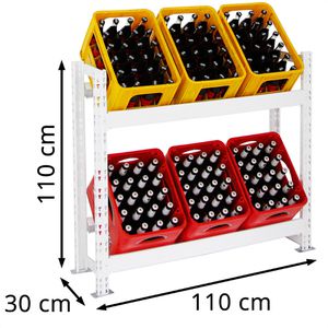Produktbild für Getränkekistenregal PROREGAL Tegernsee, für 6 Kisten