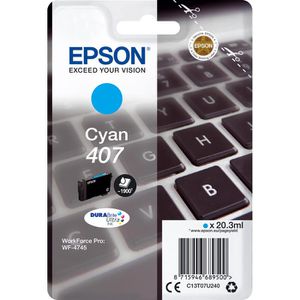 Produktbild für Tinte Epson 407, C13T07U240 cyan