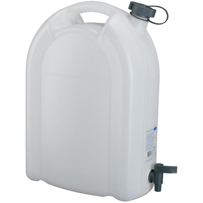 Relaxdays Wasserkanister oval faltbar, Kunststoff, mit Ablasshahn,  transparent, 5 Liter – Böttcher AG