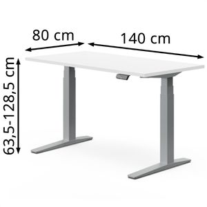 Produktbild für Schreibtisch FlexiSpot E7S-Pro 2026, weiß / grau