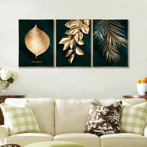 Produktbild für Wandbild visario Goldene Blätter