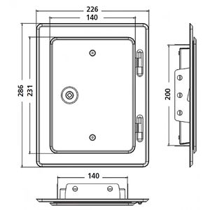 Produktbild für Revisionsklappe Upmann Kamintür K20/4, Mauerwerk &amp; Trockenbau