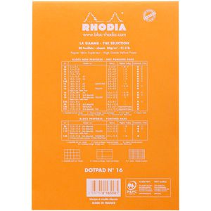 Produktbild für Notizblock Rhodia 16558C, dotpad, orange, A5