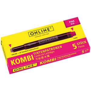 Füllerpatronen Online 17175 Kombipatrone, pink