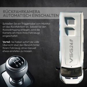 Produktbild für Rückfahrkamera VSG24 Camper 24100, schwarz