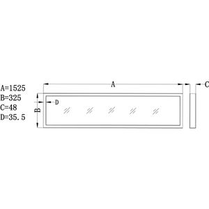 Produktbild für LED-Panel Heitronic Multi-Use VO-501451, silber, 152 x 32 cm