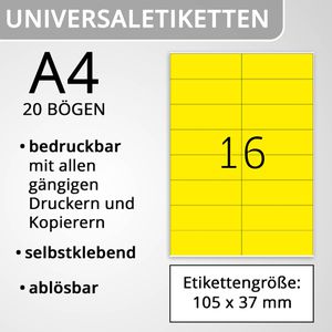 Produktbild für Universaletiketten Herma 4551, Special, gelb