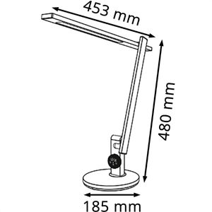 Produktbild für Schreibtischlampe Hansa Beam, grau, LED, dimmbar