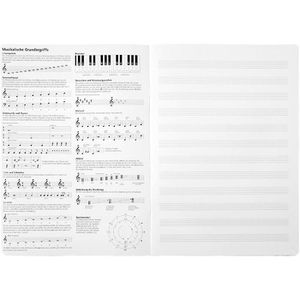 Produktbild für Notenheft Herlitz x-book, 3324407, Lineatur 14, A4