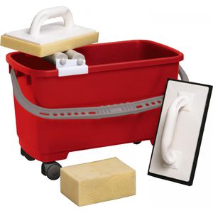 Fliesenwaschset Triuso FLSET, Eimer mit Rädern, 22 Liter