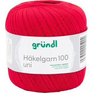 Häkelgarn Gründl 813-127 Häkelgarn 100, signalrot