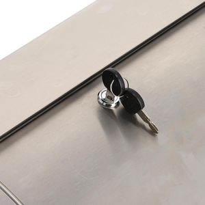 Produktbild für Briefkasten Burg-Wächter Modena 3857 Ni, silber, aus Edelstahl