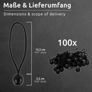 Produktbild für Planenspanner ECENCE 81010113, schwarz, 100 Stück