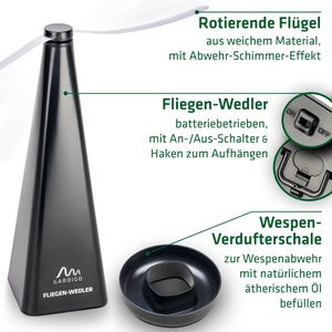 Produktbild für Fliegenwedler Gardigo 25180, batteriebetrieben