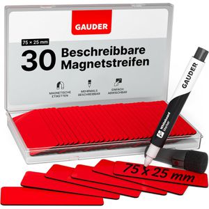Magnetschilder Gauder ME-75x25, rot