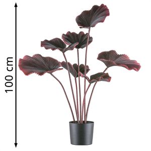 Produktbild für Kunstpflanze Creativ-green Strahlenpalme dunkelrot