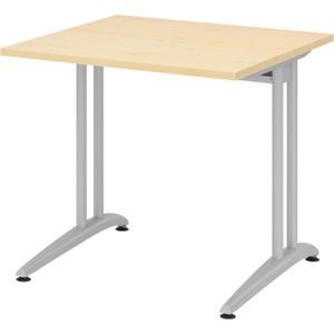 Schreibtisch Hammerbacher B-Serie, ahorn / silber