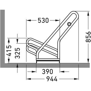 Produktbild für Fahrradständer WSM 2502, Bodenmontage / freistehend