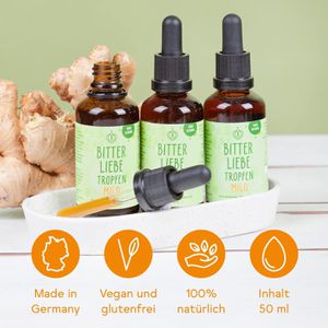 Produktbild für Bitterstoffe BitterLiebe Mild, 50 ml für 1700 Tropfen