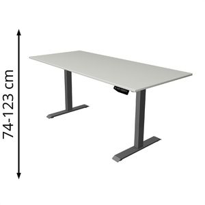 Schreibtisch Kerkmann Move 1, lichtgrau / anthrazit