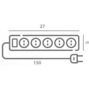 Produktbild für Steckdosenleiste Böttcher-AG mit 1,4m Kabel