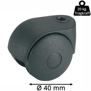 Produktbild für Möbelrolle Dörner+Helmer 761950, mit Rückenloch