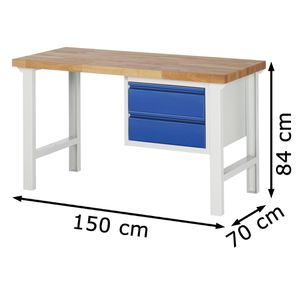 Produktbild für Werkbank Rau Basic 7125-1, blau