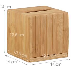 Produktbild für Taschentuchbox Relaxdays 10022175, aus Bambus