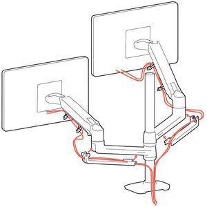Produktbild für Monitorhalterung Ergotron LX Dual, VESA 75x75 &amp; 100x100 mm