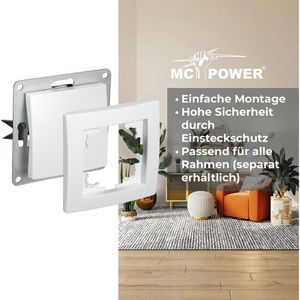 Produktbild für Lichtschalter McPower Flair weiß