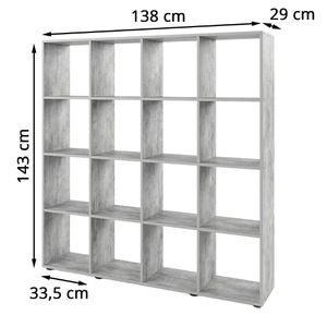 Produktbild für Bücherregal Vicco Karree, grau