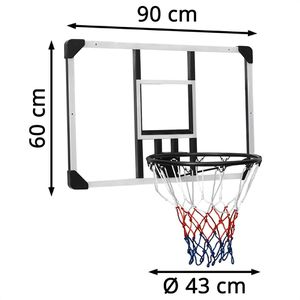Produktbild für Basketballkorb vidaXL 93669, transparent, indoor &amp; outdoor