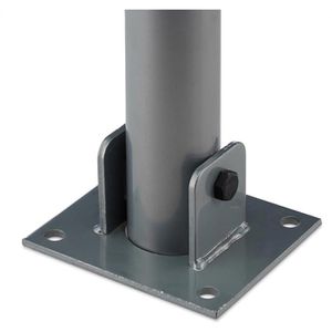 Produktbild für Absperrpfosten Relaxdays 100200922, grau, aus Metall