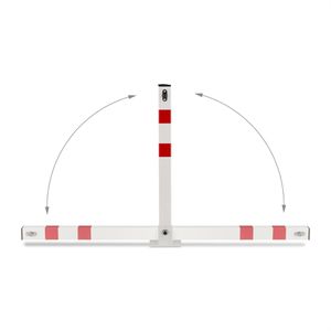 Produktbild für Absperrpfosten Relaxdays 100496841481, rot/weiß, aus Metall