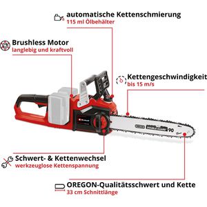 Produktbild für Kettensäge Einhell-Professional GP-LC 36/35 Li-Solo, Akku