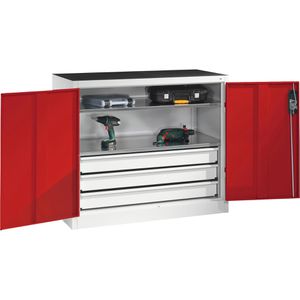 Produktbild für Werkzeugschrank CP-Möbel 8831-5035, aus Metall, grau / rot