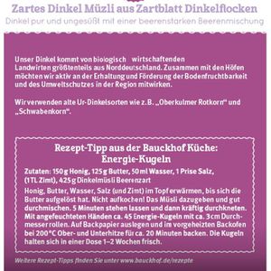 Produktbild für Müsli Bauckhof Dinkelmüzli Beerenzart demeter, BIO