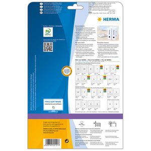 Produktbild für Rückenschilder Herma 5121, für A5 Ordner, weiß