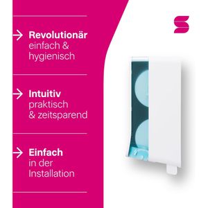 Produktbild für Toilettenpapierspender Satino Hyginity, 333422, JT3