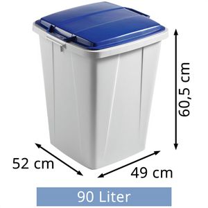 Produktbild für Mülleimer Durable Durabin VEH2012031, grau/blau