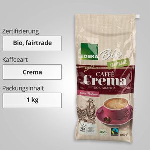 Produktbild für Kaffee Edeka Cafe Crema, BIO